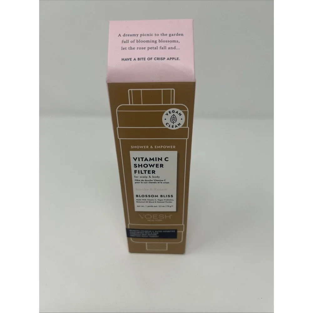 NEW VOESH Vitamin C Shower Filter Blossom Bliss Vegan Soothe & Renew Scalp Body